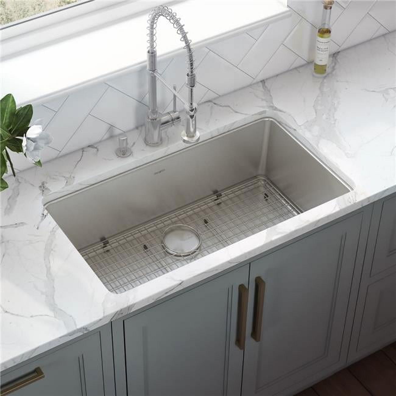 Ruvati 35" Stainless Steel Drop-In Single Bowl Kitchen Sink