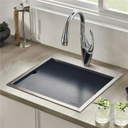 Ruvati Rvq5215 Merino 15" Drop-In Single Basin Stainless Steel Kitchen Sink - Stainless