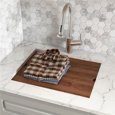 Ruvati USA RVU6320 23 x 19 in. Roma Undermount Single Basin Stainless Steel Kitchen Sink with Basin Rack