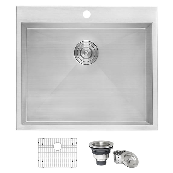 Ruvati Laundry 22" x 22" x 12" Deep Utility Sink 16 Gauge