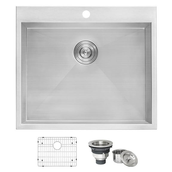 Ruvati Laundry 22" x 22" x 12" Deep Utility Sink 16 Gauge