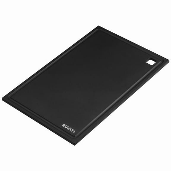 Ruvati USA RVA1217BWC 17 x 11 in. Matte Black Composite Replacement Cutting Board for Workstation Sinks