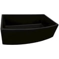 thumbnail image 1 of Ruvati 33 inch Fireclay Black Farmhouse Kitchen Sink Curved Apron-Front Single Bowl - RVL2398BK, 1 of 5