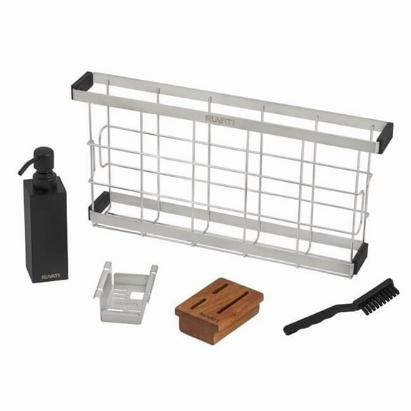 Ruvati USA RVA1580 Multi-Function Workstation Organizer & Caddy with Soap Dispenser & Knife Block