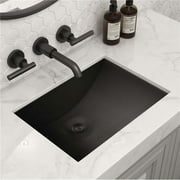 Ruvati USA RVH6107BL 16 x 11 in. Undermount Stainless Steel Bathroom Sink - Gunmetal Black
