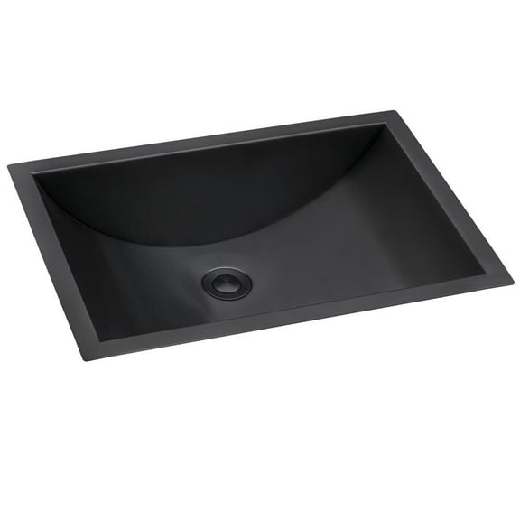 Ruvati 16 x 11 inch Gunmetal Black Undermount Bathroom Sink Stainless Steel