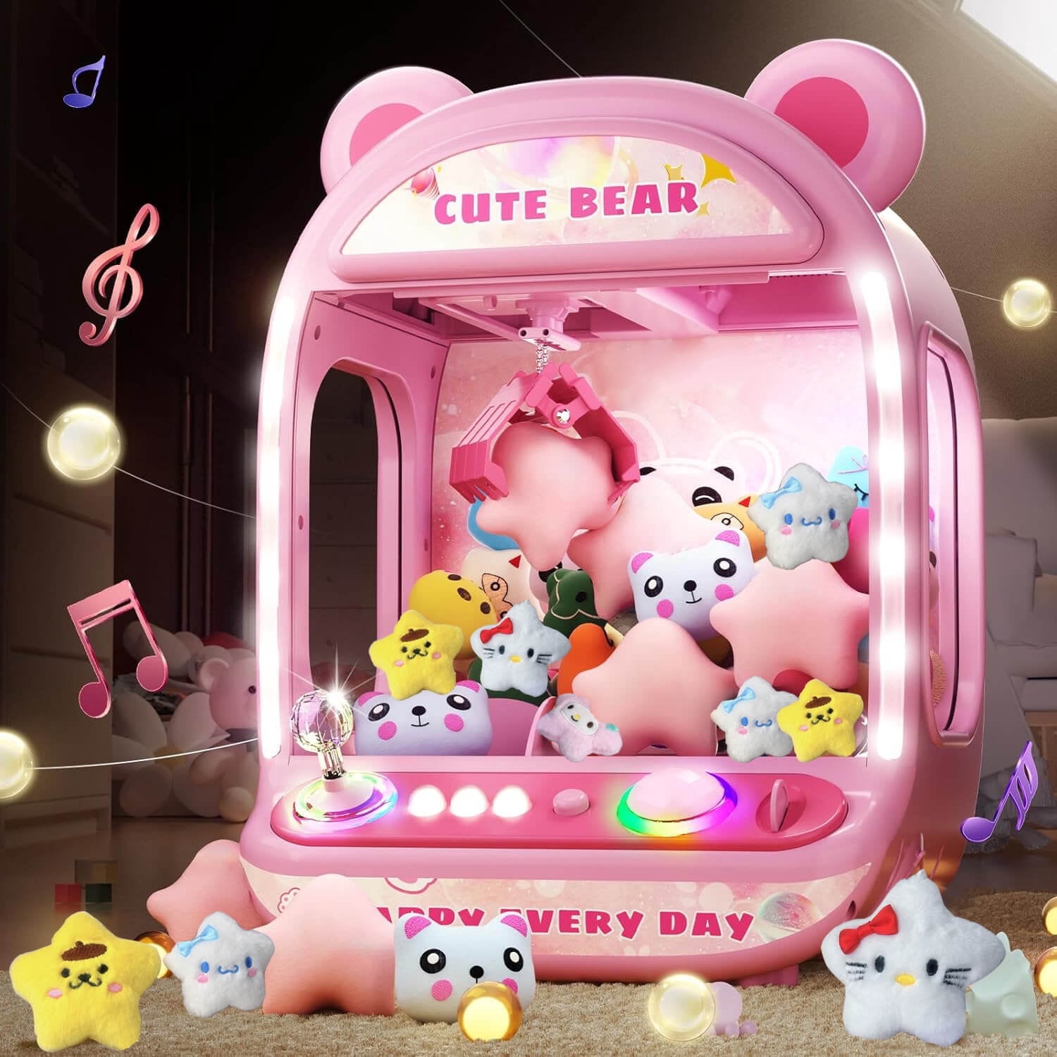 RUVINCE Claw Machine Kids Arcade Game Mini Vending Machine Toy Candy Dispenser