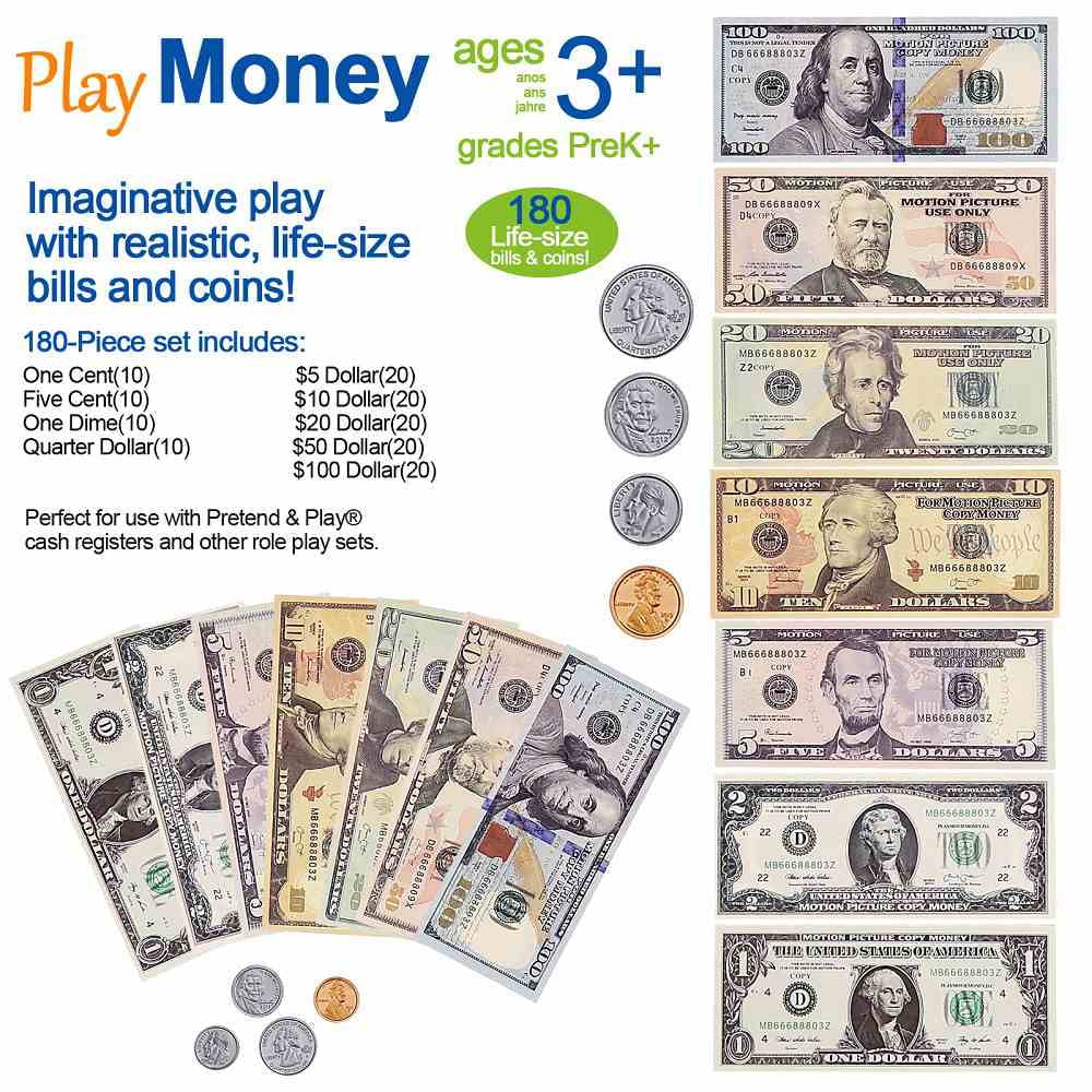 Ruvince Movie Prop Money Euro Bills Realistic, Full Print 2 Sided Play  Money for Kids, Party and Movie Props, Fake British Note Pranks for Adults