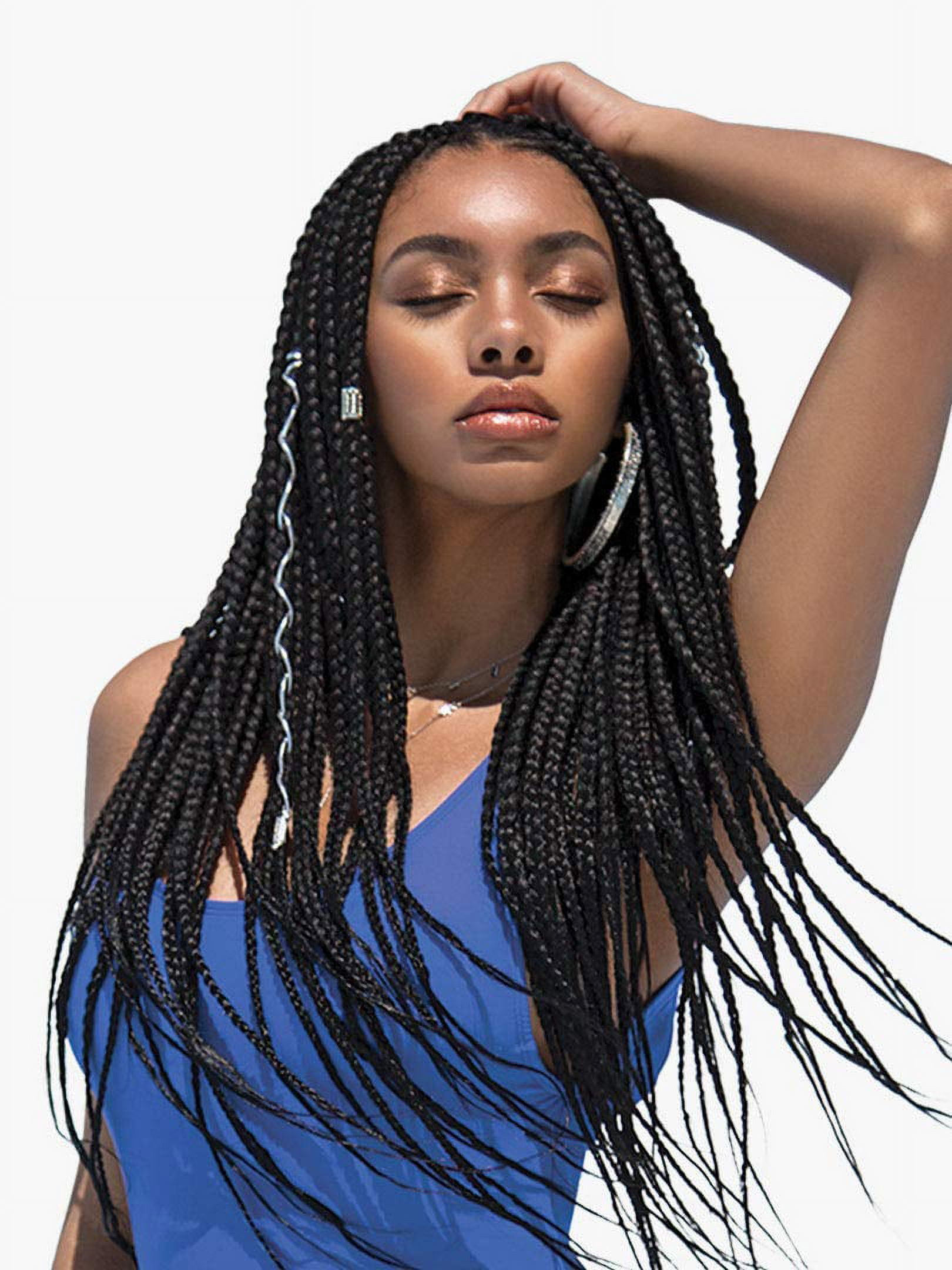 Ruwa Prestretched Braiding Hair - 3X 24 Inch Water Kanekalon Fast Dry Synthetic Braid In Hair Extensions - 3X RUWA 24 Inch (3 Pack, SM1B/350)