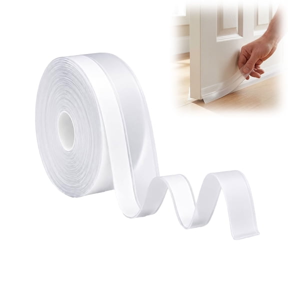 Ruxacty Door Weather Stripping Tape, 16.4Ft Door Seal Strip for Draft, Dust & Noise Control (1PC)