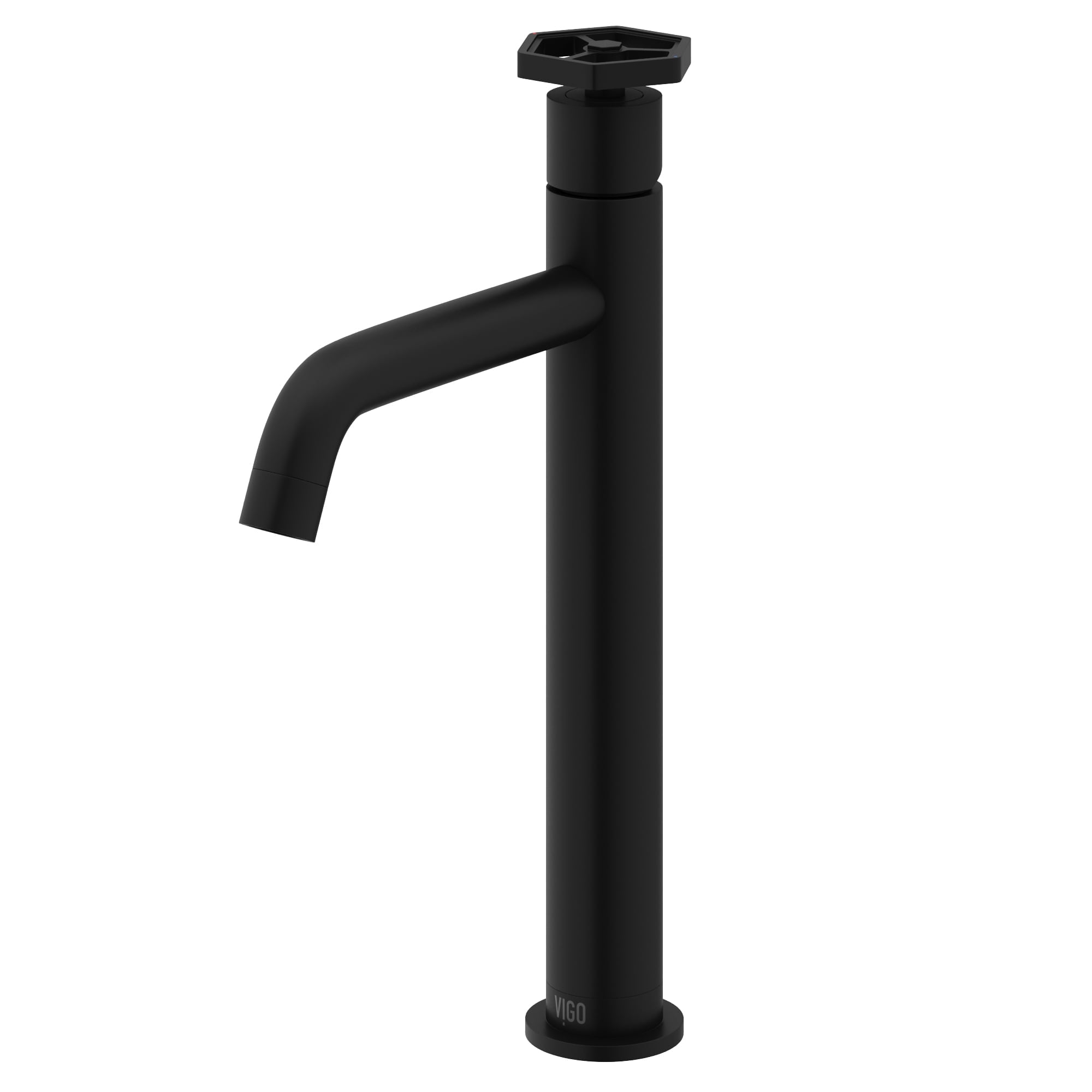 Matte Black Brass Single Handle Vessel Sink Faucet