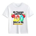 thumbnail image 1 of Ruyang 100 Days of School Shirt for Kids School T-Shirt Pencil with Fruit Kindergarten School Celebration Student Shirt, 1 of 5