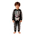 thumbnail image 1 of Ruyang 2 Piece Sets for Boys Toddler Skeleton Print Long Sleeve Crew Neck Top Baggy Sweatpants Kids Halloween Outfits for Party Activity, 1 of 6
