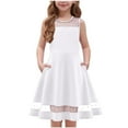 thumbnail image 1 of Ruyang 2t Thanksgiving Outfit Girl Little Girls Tulle Lace Wedding Dress for Kids formal Birthday Pageant Fashion Daily Mesh Skirt, 1 of 9