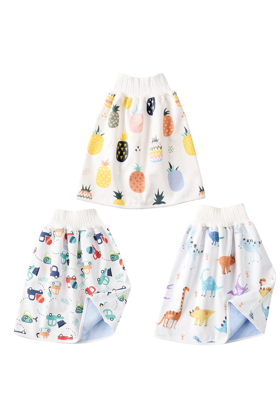 3 Pack Baby Toilet Training Pants Set Waterproof Shorts Cloth Diapers Skirts Boys Girls Night Time Sleeping Bottoms