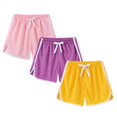 thumbnail image 1 of Ruyang 3 Pack Girls Shorts Cotton Cartwheel Shorts for Kids Clothes B𝗶ke Sports Elastic Waist Shorts Kids Pants Multicolor, 1 of 5