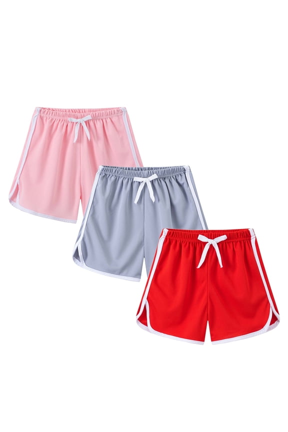 3 Pack Girls Shorts Cotton Cartwheel Shorts for Kids Clothes B𝗶ke Sports Elastic Waist Shorts Kids Pants Multicolor