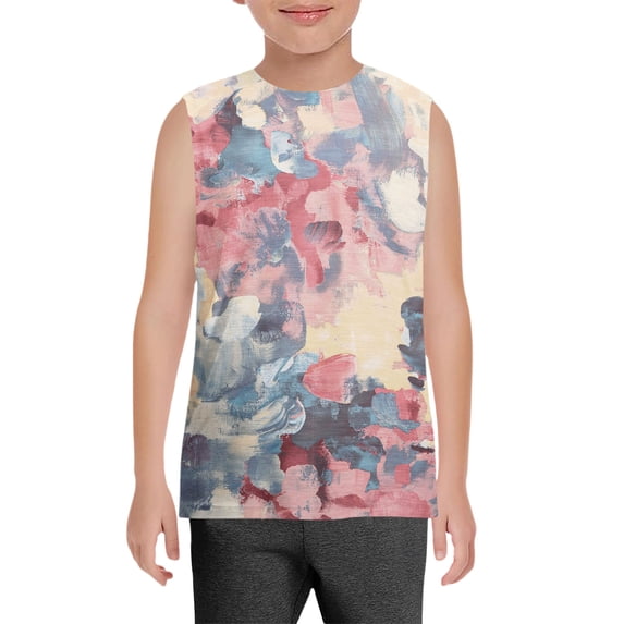Ruyang 4th of July Tank Tops for Boys American Flag Graphic Sleeveless Sports Camisoles Summer Patriotic Active Tee Tops