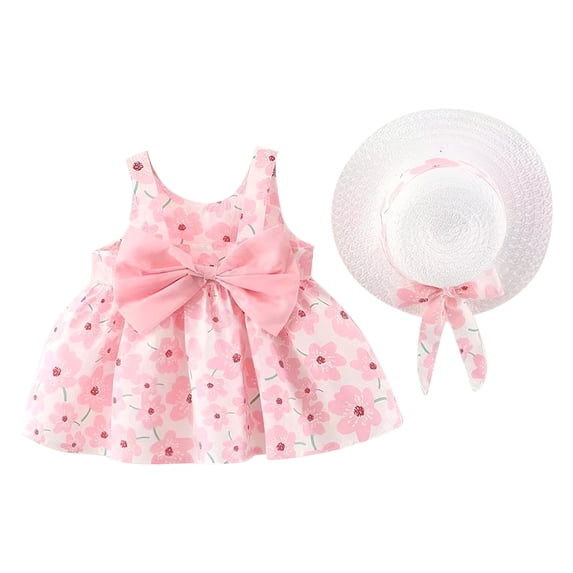Ruyang 7-8 Girls Clothes Girls's Skirt Spring Summer and Autumn Big Bow Chest Baby Girl Dress
