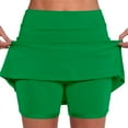 thumbnail image 1 of Ruyang Athletic Shorts Women Pocketed Pants Solid Color Mid Waist Culottes Short Skirts Skinny Pants Comfy Ladies Yoga Shorts, 1 of 8