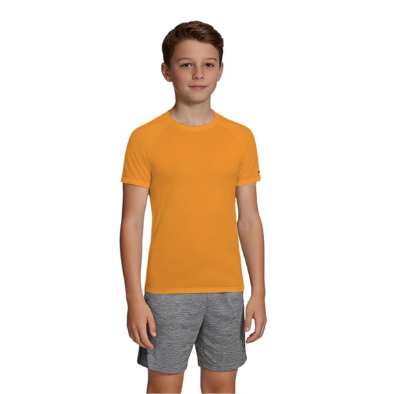 Ruyang Athletic T-Shirt for Toddler Boys Form-Fitting Crew Neck Short Sleeve Tops Summer Quick-Dry Sports Training Clothes