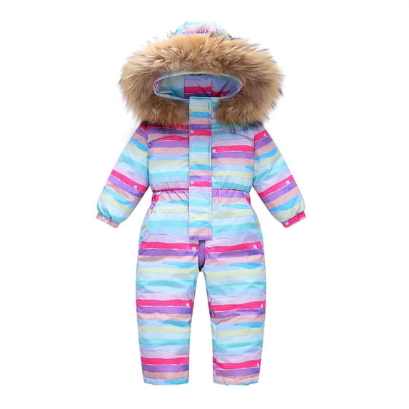 Ruyang Baby Boys Camouflage Snowsuit Toddler Girls Winter Warm Heart Graphic Jumpsuit Faux ๐
๐ฎ๐ซ Hooded Zipper ๐nesie