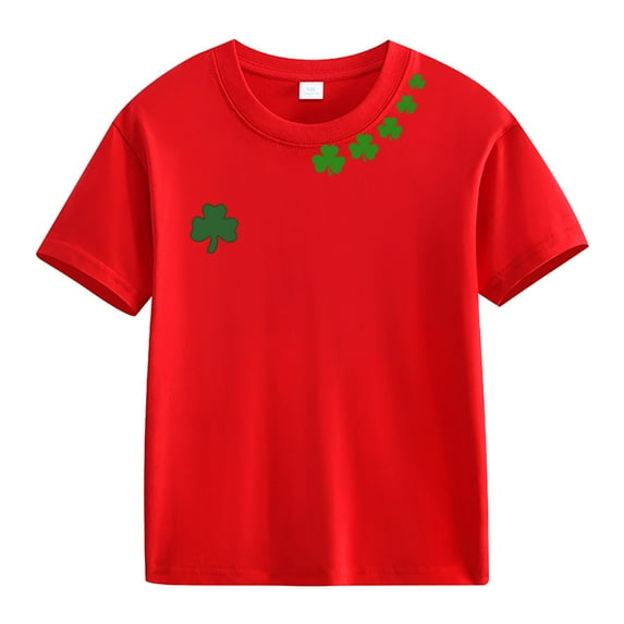 Ruyang Baby Boys' Short Sleeve T Shirt Girls St Pštricks Day Shamrock Irish Shirts Toddler Graphic Tshirt Tee