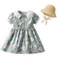 thumbnail image 1 of Ruyang Baby Girl Flower Dresses with Hat Backless Tutu Dress Summer Girls Birthday Dresses Floral Print Girl Chinese Outfits, 1 of 4