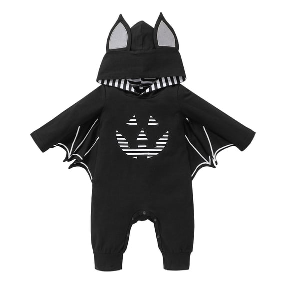 Ruyang Baby Girls Boys Skeleton Jumpsuit with Wings New Born Halloween Outfit Cute Hat First Birthday Outfits Cute Onesie