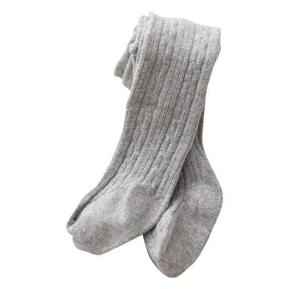 Ruyang Baby Girls Cable Knit Tights Toddler Cotton Warm Footed Leggings Winter Thermal Soft Ribbed Pantyhose Stockings