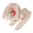 thumbnail image 1 of Ruyang Baby Girls Cat Clothing Set Kids Boys Cute Graphic Shirt Pants 2 Piece Outfit Fall Winter Soft Warm Cotton Clothes Winter Clothes, 1 of 6
