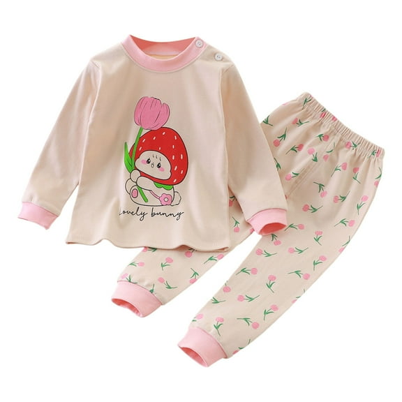 Ruyang Baby Girls Cat Clothing Set Kids Boys Cute Graphic Shirt Pants 2 Piece Outfit Fall Winter Soft Warm Cotton Clothes Winter Clothes