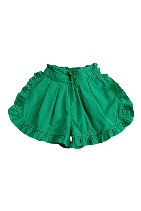Baby Girls Cute Ruffle Shorts Toddler Girl Multicolor Wide Leg Flared Bloomers Stretchy Baggy Bike Shorts