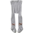 thumbnail image 1 of Ruyang Baby Girls Leggings Bowknot Knitted Pantyhose Full Length Solid Stretchy Pant Fashion Pants Toddler Kids Stockings, 1 of 1