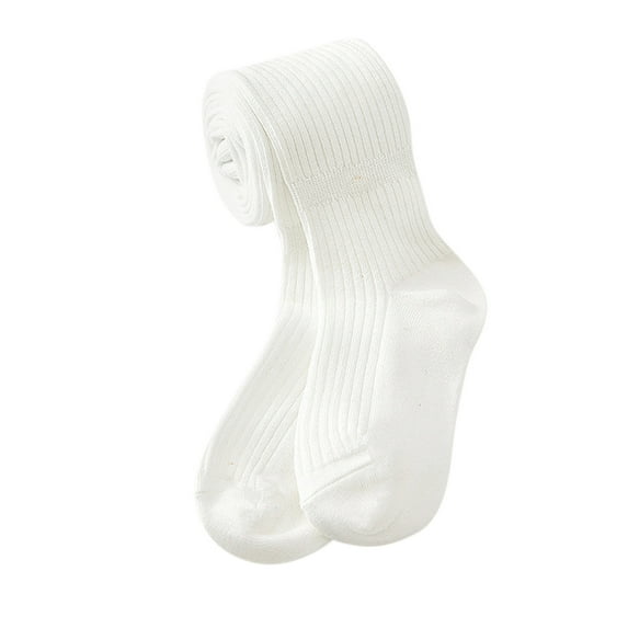 Ruyang Baby Girls Ribbed Knitted Dance Tights Kids Cotton Warm Thermal Footed Leggings Winter Soft Pantyhose Stockings