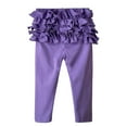 thumbnail image 1 of Ruyang Baby Girls'Ruffle Pants Toddlers Little Girls Yoga Dance Workout Leggings with Flower Trim Gymnastics Clothes, 1 of 5