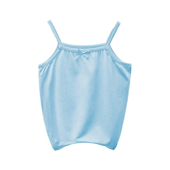 Ruyang Baby Girls Tank Top Solid H𝐚lter Stretchy Sleeveless Undershirts Summer Sport Workout Basic Tshirts Tops Cute Comfy