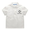 thumbnail image 1 of Ruyang Baby Kids Boy Girl Solid Casual Polo Short Sleeve Shirt Pullover Tops Cute Shirts Boys Football Graphic Tees, 1 of 3