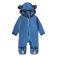 thumbnail image 1 of Ruyang Baby Polar Fleece Jumpsuit New Born Boys Girls Fuzzy Bear Ears Hooded Outfits Winter Warm Snowsuit Zip Up Onesie, 1 of 8