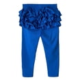 thumbnail image 1 of Ruyang Baby Solid Color Leggings Toddlers Little Girls Gymnastics Pants Yoga Dance Workout Tight Pants with Flower Trim, 1 of 5