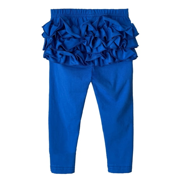 Ruyang Baby Solid Color Leggings Toddlers Little Girls Gymnastics Pants Yoga Dance Workout Tight Pants with Flower Trim