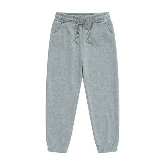 Ruyang Girls Boys Baggy Sweatpant Cotton Elastic Waist Sport Pants Soft Casual Loose Workout Running Joggers with Pockets