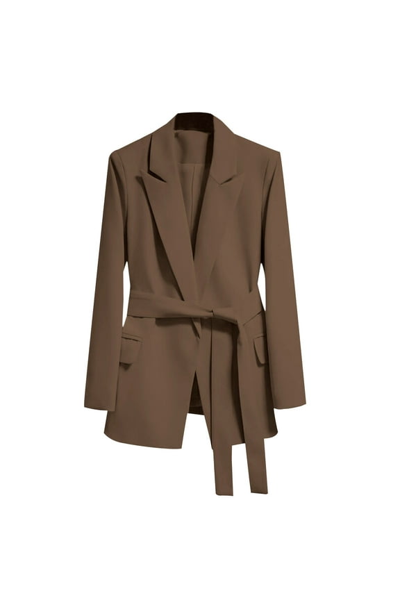 Blazers for Women Business Casual Long Sleeve Open Front Blazer Jacket Solid Fashion Suite Jacket with Pockets