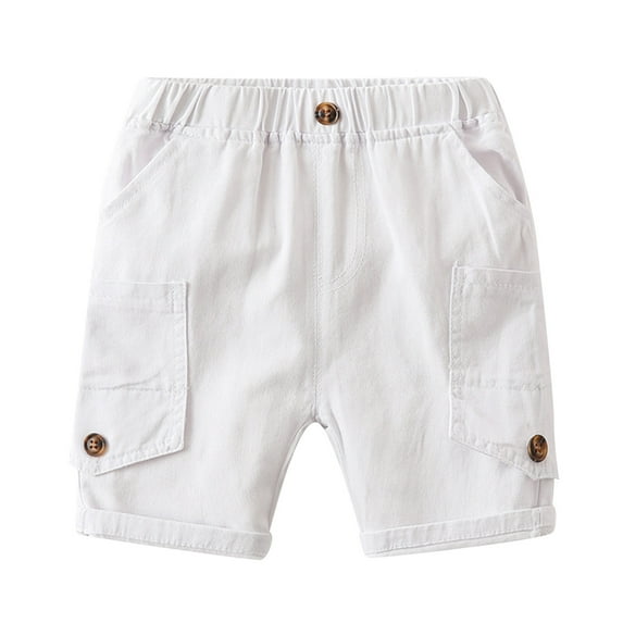 Ruyang Boys Causal Fashion Cargo Shorts Summer Pull On Elastic Waist Athletic Shorts Comfort Daily Acitve Biker Bottoms