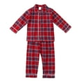 thumbnail image 1 of Ruyang Boys Christmas Outfits Kids Buffalo Plaid 2 Piece Outfits Long Sleeve Button Down Shirt Elastic Pants Set Fall, 1 of 9