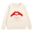 thumbnail image 1 of Ruyang Boys Cute Heart Sweatshirt Girls Valentine's Day Pullover Sweatshirts Winter Crewneck Oversized Trendy Hoodies, 1 of 6