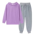 thumbnail image 1 of Ruyang Boys Fall School Sweatsuits Set Girls Athletic Hoodies Sweatpants 2 Piece Outfits Plain Sports Joggers Pants Set, 1 of 8
