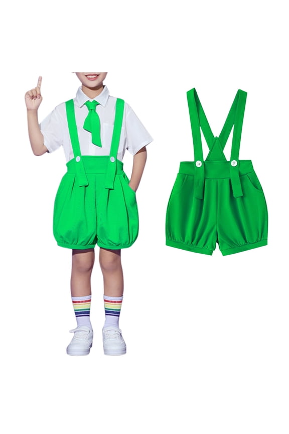 Boys Girls Cotton Shortsall Casual Adjustable Strap Summer Overalls Shorts Kids Sleeveless School Romper Short Pants Pocket