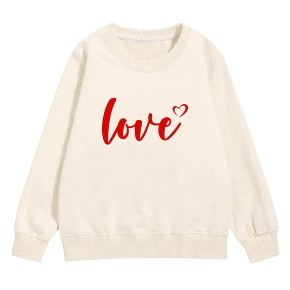 Ruyang Boys Girls Cute LOVE Graphic Sweatshirt Kids Valentine's Day Pullover Sweatshirts Spring Winter Trendy Hoodies