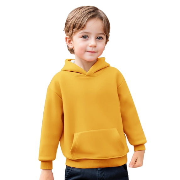 Ruyang Boys Girls Cute Trendy Hoodies Kids Plain Fall Winter Fleece Hooded Sweatshirts Long Sleeve Pullover Hoodie Pocket